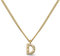 GD GOOD.designs Kette Buchstabe D Gold für Damen I 18K vergoldete Halskette mit Zirkonia Initialien I Goldene 316L Edelstahl Buchstabenkette (Buchstabe D)- Valentinstag-Geschenk für Sie und Ihn