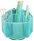 Annova Organiseur de bureau rotatif en maille avec 5 compartiments pour bonbons/stylos pour bureau, fournitures artistiques, rangement, salle de classe, maison (Turquoise)