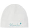 minimutz Kleine Babymütze mit Namen | Personalisierte Mütze Beanie für Baby und Neugeborene | Motiv Herz (weiß)