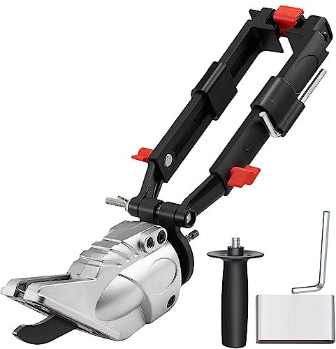 VEVOR Board Cutter Drill Attachment, Board Shears Attachment with 360 Degree Pivoting Head, for Cutting Max. 0.5 Fiber Cement and 0.47 Plasterboard, Applicable with Most 1500-3000RPM Electric Drill
