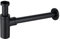 Balneo Waschbecken Siphon Universal - Abflussgarnitur Waschbecken Messing G1 1/4 x 32 mm - Sifon Waschbecken Bad Röhrensiphon - Syphon Badezimmer Waschbecken Rohr, Rund Schwarz