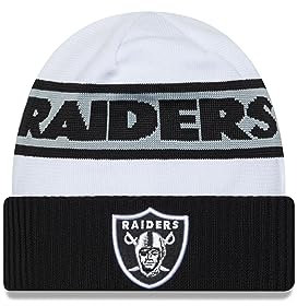 New Era Las Vegas Raiders NFL 2023 Sideline Tech Knit OTC White Beanie - One-Size