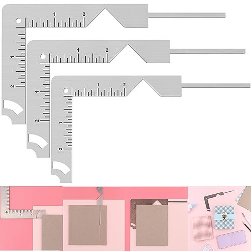 3 Stück/Sets Bucheinband-Anleitung, 5-in-1 Edelstahl-Buchbinder-Werkzeug zum einfachen Herstellen von Deckeln, Scrapbooking, Alben, Lineal, Kunsthandwerk, kreatives Scrapbooking-Werkzeug