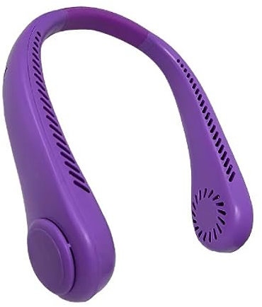 Gemesan Neck Hanging Fan Portable Leafless Lazy Person Neck Hanging Usb Portable Mini Leafless Neck Hanging Fan (purple)