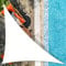 AXT SHADE Vela Ombreggiante Impermeabile Triangolo Rettangolo 2,5x2,5x3,5m Tenda a Vela Parasole e Protezione Raggi UV per Esterno Terrazza Giardino-Crema