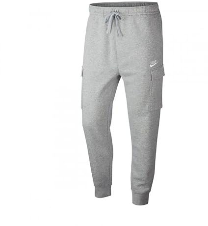 Nike Damen Sportswear Club Fleece Mid-Rise Oversized Cargo Sweatpants, Dark Grey Heather/White, S