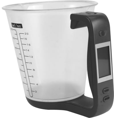 MAGICLULU 1000g Digitaler Messbecher Mit Lcd-display Kapazität Genauigkeit Für Küche Und Medikamenten-dosierung Schwarz