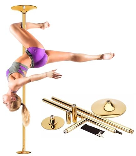 Barre de Pole Dance Kit de Poteau de Danse de Fitness Permanent - 7ft 9ft 10ft 11ft, Pole Strip-teaseuse Statique Tournante pour Le Pub de Fête D'appartement, Pôle Dancimg Réglable 45 Mm pour Le Plafo