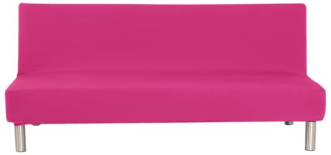 Housse de canapé convertible sans accoudoirs en polyester et spandex extensible 3 places pliable pour canapé lit pliant sans accoudoirs 203,2 x 127 cm