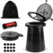 Buvel® Campingtoilette, Tragbare Mobile Toilette, Klappbare Toilette, Teleskop-WC Hocker mit WC-Sitz und Deckel, 180 kg Tragkraft, Grün (Schwarz)