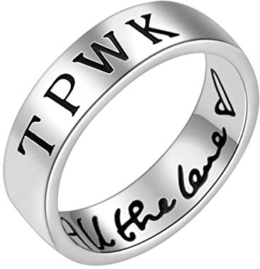 Joliernelle TPWK-Ring – Behandeln Sie Menschen mit Freundlichkeit, Handschrift „ALL The Love Both Sides“, Harry-Ring, Größe 64