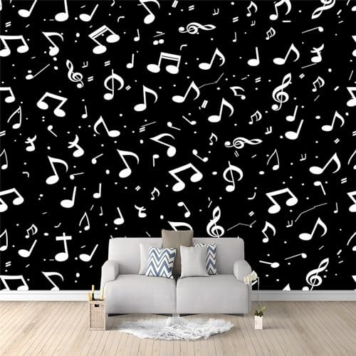 Art Fototapete Tapete Musik Note 200 x 140 cm Vlies Tapeten Moderne Wandtapete Wohnzimmer Schlafzimmer Study Wohnzimmer Restaurant Cafe Dekoration