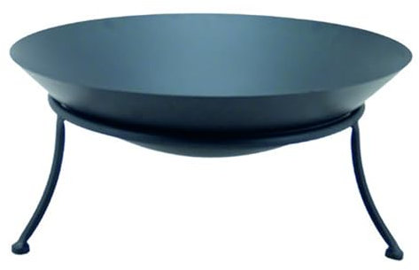 BIANCHERIAWEB Brasero Pour Extérieur Jardin En Fer Porte Bois Modèle Melbourne Brasero Large