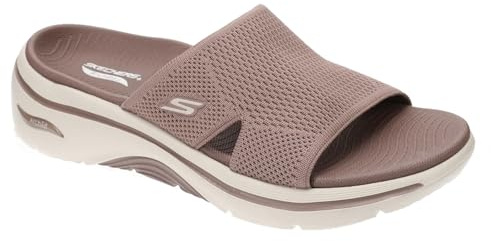 Skechers Damen Go Walk Arch Fit 2.0 Sandal Dakota, Brown Textile, 36 EU