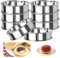 8 Pièces Cercle Patisserie 10.5cm Emporte Piece Rond, Cercle a Patisserie en Acier Inoxydable, Cercle Tartelette Moules à Pâtisserie Anneaux à Gâteaux, Cercle à Patisserie pour Mousse, Muffins