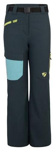 Ziener Kinder Abbi Ski-Hose/Schnee-Hose | atmungsaktiv, wasserdicht, PFC frei, Dark Jungle, 128