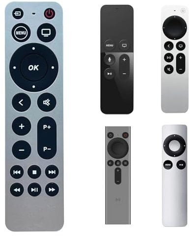 Replacement Remote for Apple TV Remote Compaitible with Apple TV 4K with TV Control, Replacement Compatible with 4K/ Gen 1 2 3 4/ HD A2169 A1842 A1625 A1427 A1469 A1378 A1218 with TV Control Function