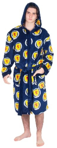 Scottish FA Scotland Mens Dressing Gown Robe Hooded Fleece Official Football Gift