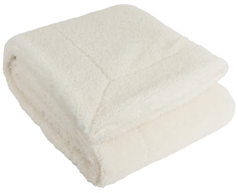 Yard Olann Shearling-Fleece-Überwurf – Ecru – 130 x 180 cm