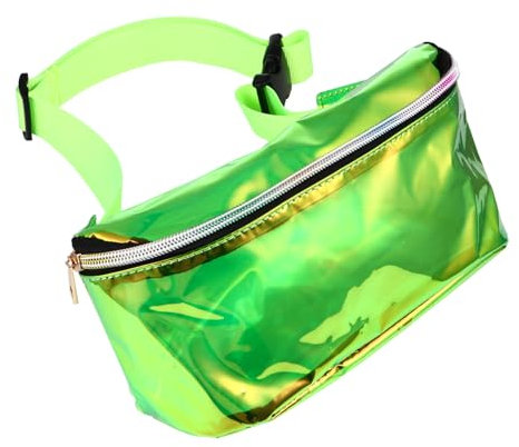 Grüne PVC-Glitzer-gürteltasche Für Damen Umhängetasche Make-up-Tasche Mit Großem Fassungsvermögen