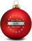 GRAVURZEILE Weihnachtskugel mit Gravur - Dein Wunschtext in 3 Zeilen - Personalisiert mit eigenem Text - Festliche Christbaumkugel für Paare als Weihnachtsdeko - Farbe: Rot Matt - Größe: 8 cm