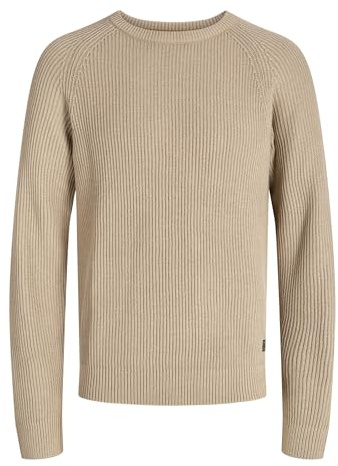 JACK & JONES Herren Jjpannel Knit Crew Neck Aw25 Jjpannel Knit Crew Neck Aw25 (1er Pack)