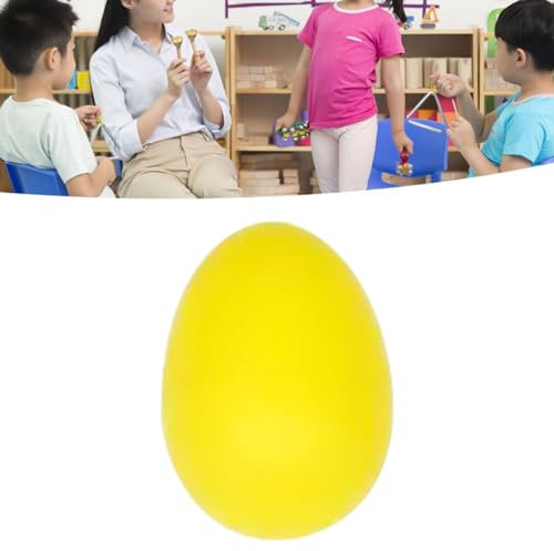 Musical Easter Egg, Interesting Sound Wear Resistant Egg Shaker for Travel for Kindergarten (Yellow)