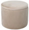 SVITA Amber Aufbewahrungsbox mit Deckel Hocker mit Stauraum Sitzhocker Sitzsack Sitzpouf wohnungs zubehör gepolstert Samtbezug Beige