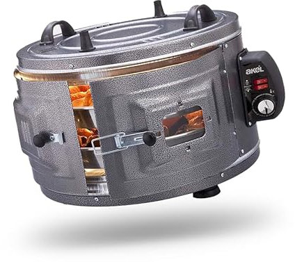 AKEL Forno elettrico rotondo AF210 XL Mini forno per pizza portatile a due livelli