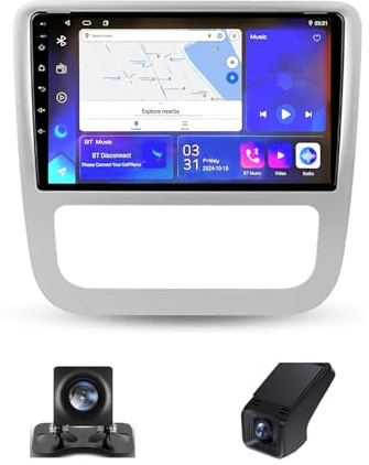 2 Din Autoradio Head Unit pour Volkswagen Scirocco 3 III Mk3 2008-2014 Bluetooth FM/AM Poste Bluetooth Voiture Radio GPS avec sans Fil CarPlay/Android Auto, Caméra de Recul+DVR(A,NF-4)