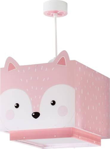 Dalber Kinder Pendelleuchte Little Fox Fuchs Rosa 64582M | Hängelampe; Deckenleuchte; Kinderzimmer; E27 - 1 x 15W