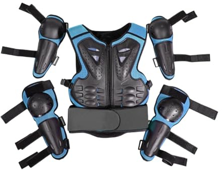 FytStycale Protezioni per Motocross per Bambini, Set di Protezioni per per Bambini, Giacca, Protezione per Petto E Schiena con Fodera Ammortizzante, Adatto