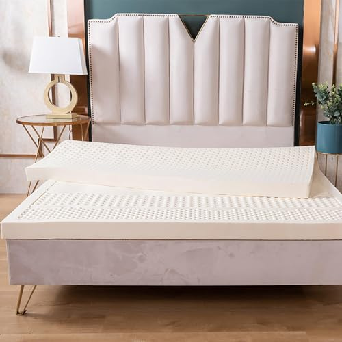 Naturlig latexmadrass – andningsbar och för dubbel/enkelsäng (160 x 190 cm) – miljövänlig komfort för en vilsam sömn i ditt sovrum