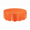 Runde Kunststoff-Tischdecke - 2,13 m - Orange