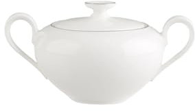 Villeroy & Boch Anmut Platinum No1 Zuccheriera, 6 Persone, 0.35 L, Porcellana Bone China, Multicolore, 13.1x14.1x14.5 cm