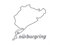 Nürburgring Aufkleber 8cm - Grün - Vinyl - Sticker - Outdoor - Glas, Metall