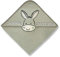 SL-Store GbR Kapuzenhandtuch mit Namen Bestickt 80x80 cm Handtuch Baby Geschenk zur Geburt Badehandtuch, Wörner Stick:Esel hellgrau 40791