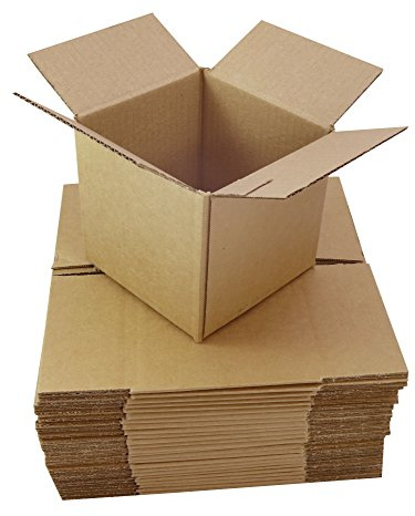 25 Small Brown Cardboard Packaging Boxes Size 4 x 4 x 4 / 100 x 100 x 100mm 4 Inch Square Cubes Mug Packing Mailing Shipping Postage Postal Cartons