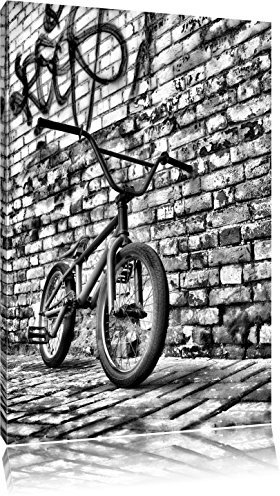 Pixxprint Graffiti BMX Streetart, Größe: 100x70cm, Leinwandbild, fertig gespannt, Wandbild, Dekoration, Kunstdruck, kein Poster