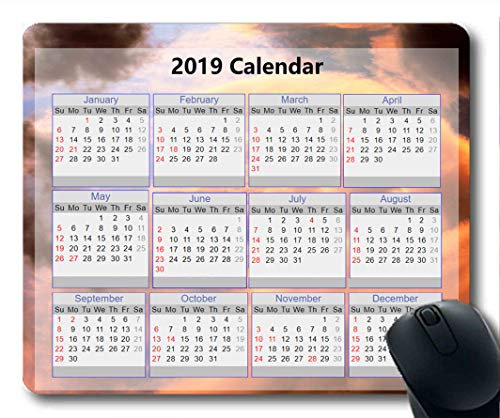 2019 Kalender-Mauspads, Mauspad, Sternenhimmelkunst Gaming-Mauspad