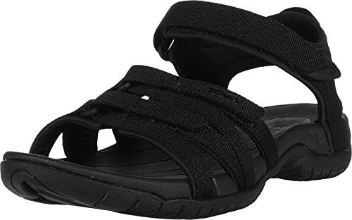 Teva W Tirra, Zapatos para Senderismo Mujer, Schwarz Auf Schwarz, 37 EU