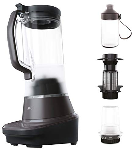 AEG Gourmet 7 Pro Health Multi Function Blender & Mini Chopper, 1.5L Shatter Proof BPA Free Tritan Jug, Juice Filter, Take Away Sports Bottle, 6 Stainless Steel Blades, Special Programs, Ice Crush