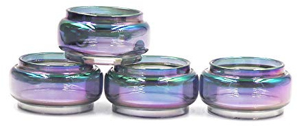 RUILUL Glaskugel für TFV16 Silikon-Schutzringdichtungen, Regenbogenglas, 4 Stück