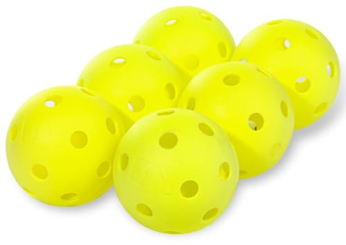 Franklin Sports Plastic Softballs - MLB - Includes 6 Balls for Batting Practice or Backyard Baseball Play - Replacement Balls – 90mm Official Baseball Size - Yellow