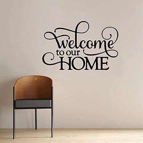 Welcome to Our Home Door Wall Stickers Art Sticker/Decal Home Door Decoration Quote Wall Art DIY Mural Decor (Welcome Home)