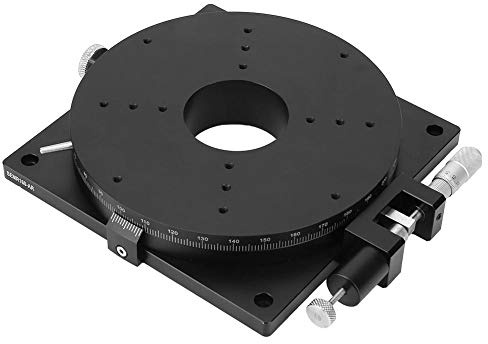 Manuelle Drehbühne, 0,01 mm hochpräzise 360-Grad-Drehplattform 160 mm × 30 mm Gleitbühne Drehplattform Hochpräzise