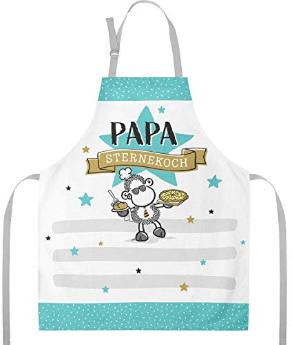 Sheepworld Schürze mit Spruch Papa | Kochschürze aus Baumwolle, 87 cm x 70 cm, Mehrfarbig | Geschenk Küche, Kochen, Freunde, Geburtstag | 47086