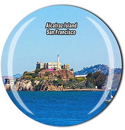 Alcatraz Island San Francisco California USA Amerika Kühlschrankmagnet Souvenir Kristall Magnetaufkleber