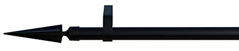 Gardinenstange Parma 1, schwarz, 16mm Durchmesser, 150cm, inkl. Trägern