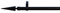 Gardinenstange Parma 1, schwarz, 16mm Durchmesser, 150cm, inkl. Trägern
